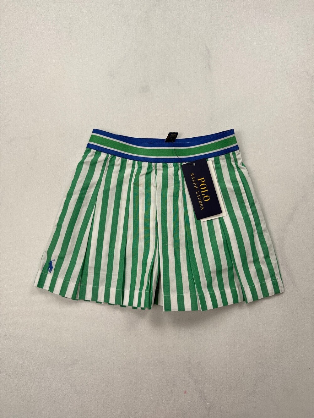 Polo Ralph Lauren Striped Skort Green Modern Preppy - Girls 2